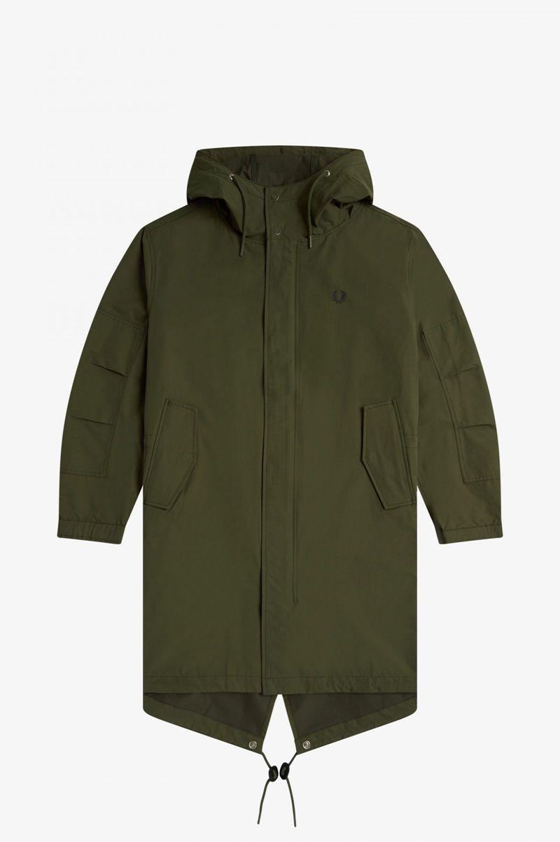 Green Fred Perry Shell Parka Men's Jackets | PH 1239NWYB